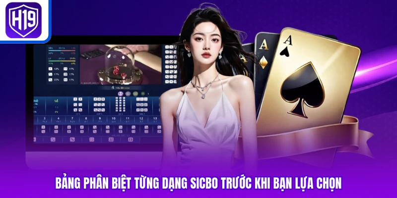 Bảng phân biệt từng dạng sicbo trước khi bạn lựa chọn